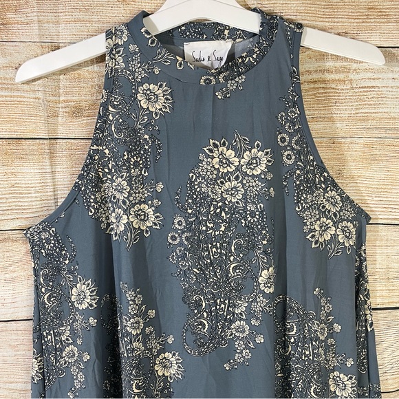 Sadie & Sage floral loose fit sleeveless casual dress women Size Medium - Picture 4 of 9